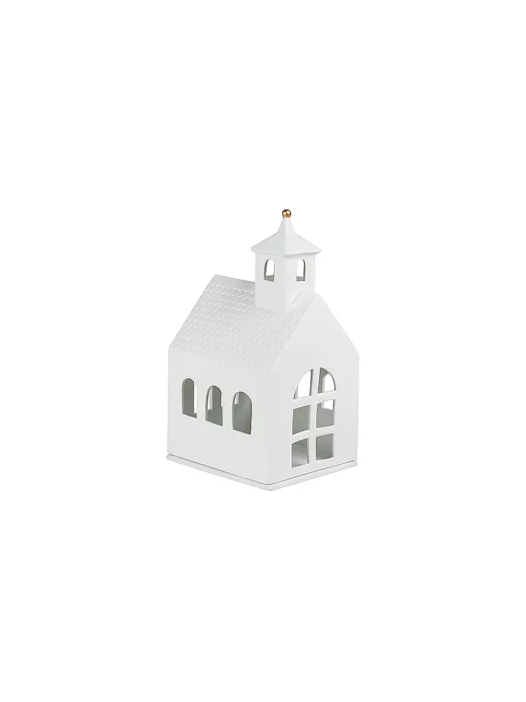 RAEDER | Lichthaus Kapelle groß 12,5x11x22,5cm | weiss