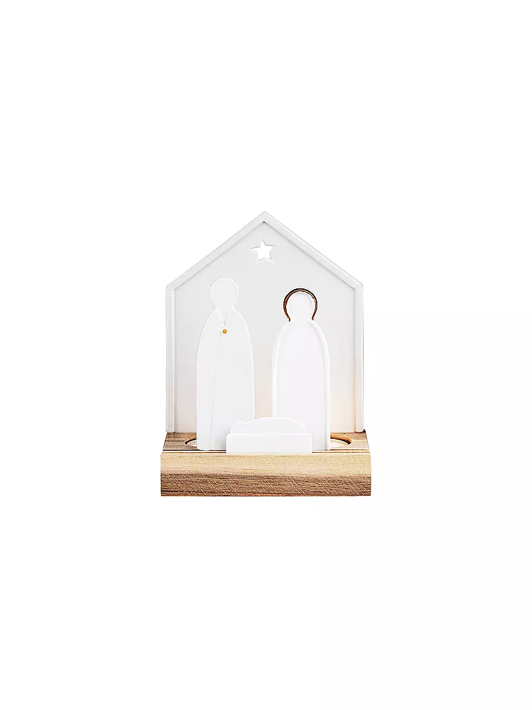 RAEDER | Lichtobjekt Kleine Krippe 12x8x16cm | weiss