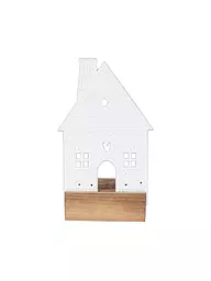 RAEDER | Lichtobjekt Lebkuchenhaus 7x6,5x14cm | Weiss