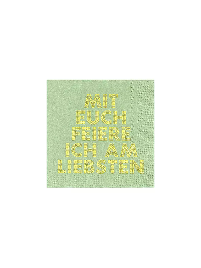 RAEDER | Lunch Servietten 33x33cm  | hellgrün