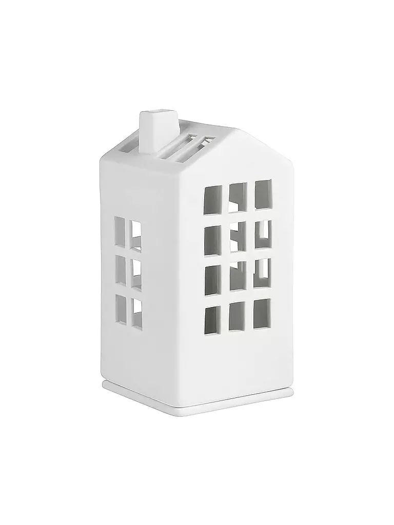 RAEDER | Mini Lichthaus Rathaus 6x12,5cm | weiss