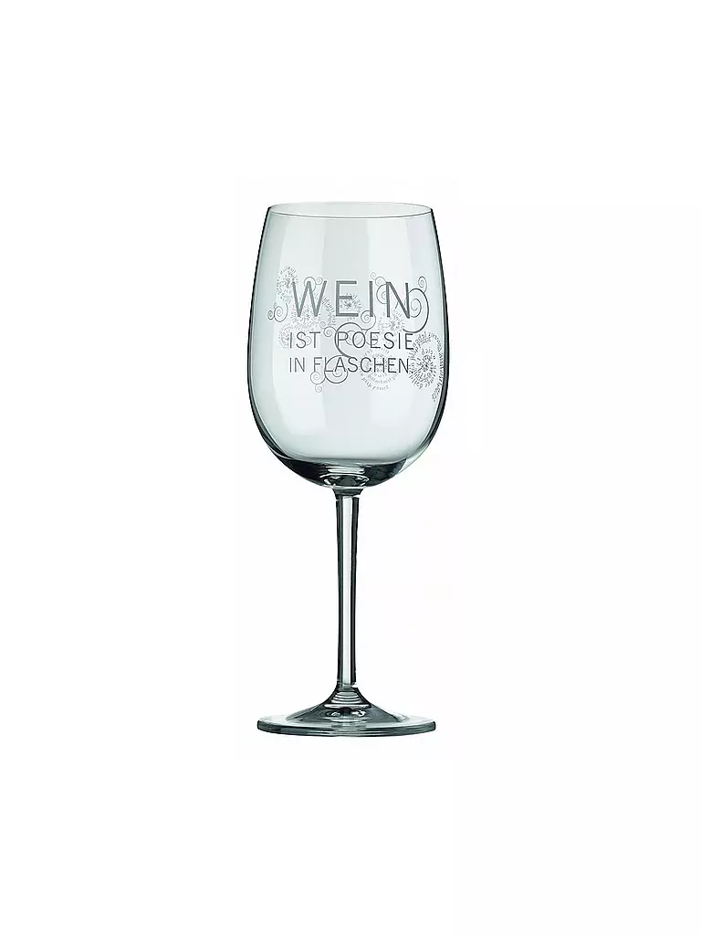 RAEDER | Rotweinglas 22cm "Wein ist Poesie" | transparent