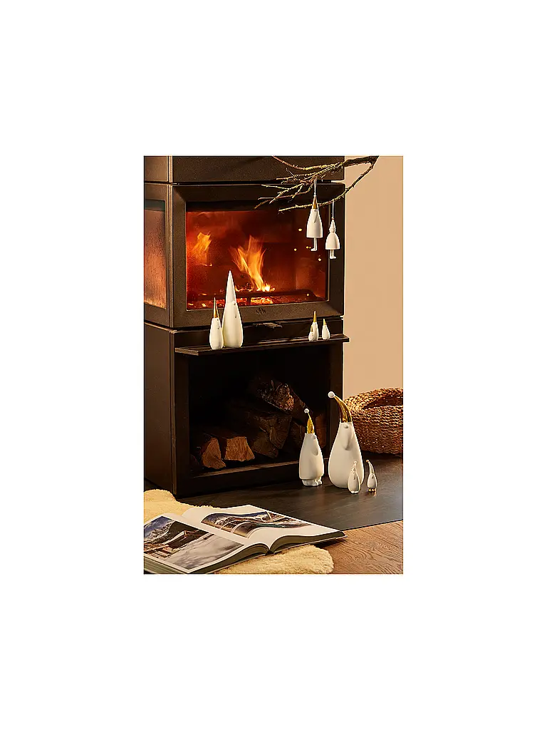 RAEDER | Santa Figuren 3er Set Weiss  | Weiss
