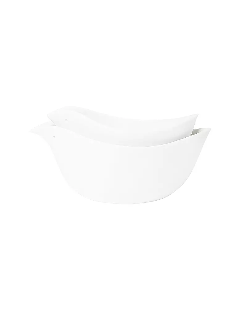 RAEDER | Schale 2er Set 21x12x7cm SCHALENTIERE Weiss | weiss