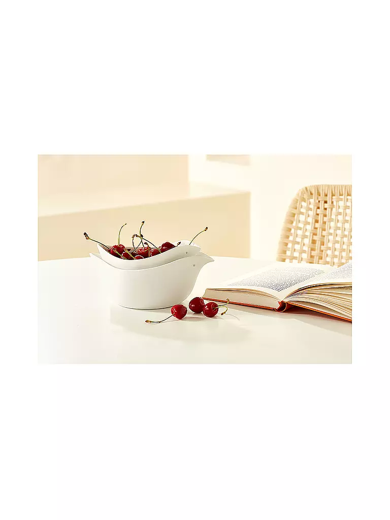 RAEDER | Schale 2er Set 21x12x7cm SCHALENTIERE Weiss | weiss