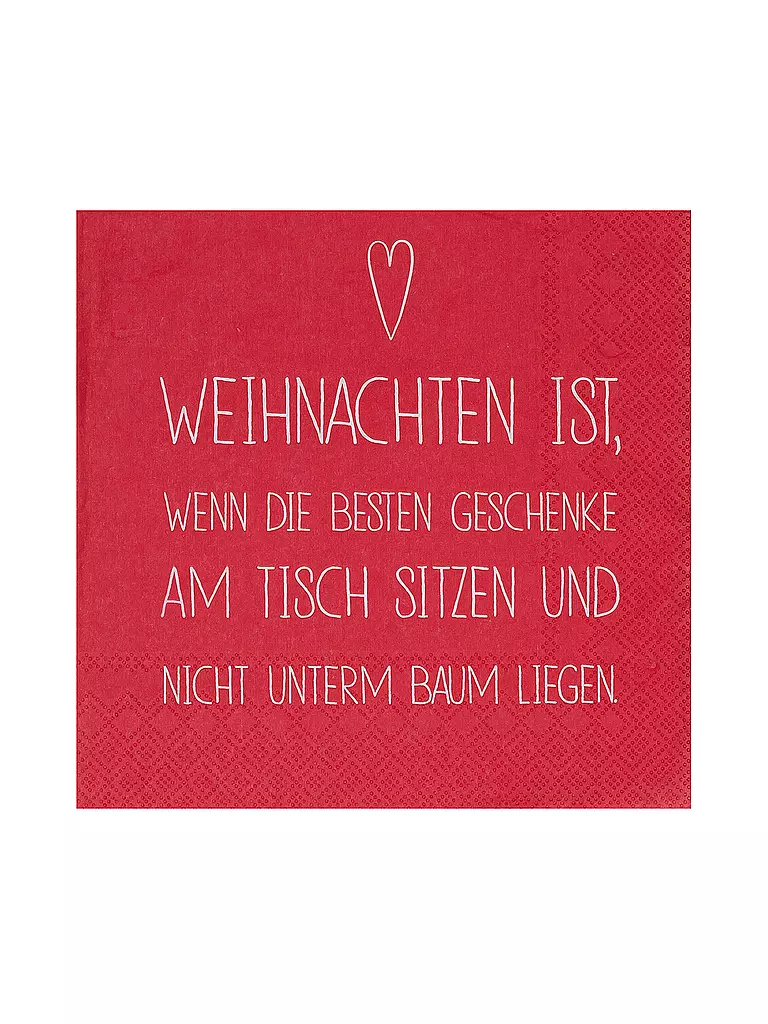 RAEDER | Servietten 33x33cm  | rot