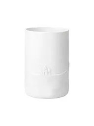 RAEDER | Vase SCHNEETAG 14,5x21x8cm Hundeschlitten  | Weiss