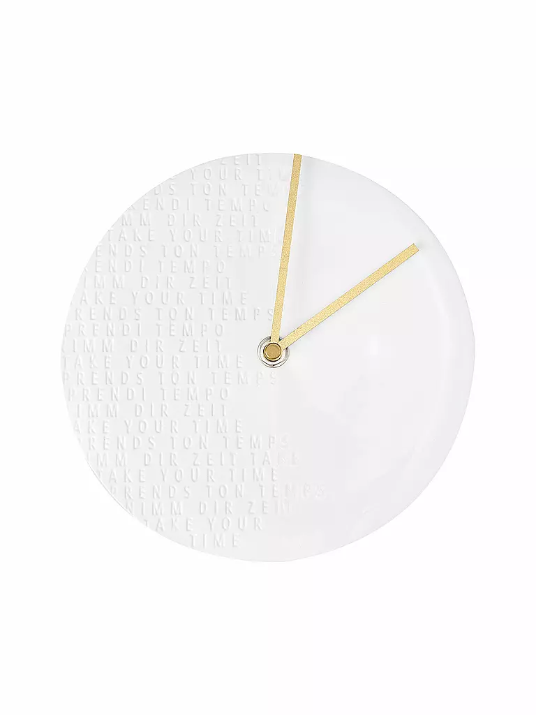 RAEDER | Wanduhr 18cm NIMM DIR ZEIT  | weiss