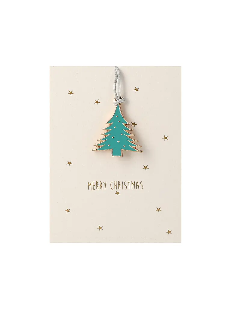 RAEDER | Weihnachts Deko MINI-ORNAMENT Tannenbaum | Gold