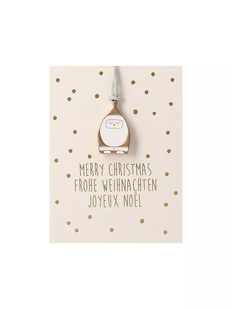 RAEDER | Weihnachts Deko MINI-ORNAMENT Weihnachtsmann | Gold