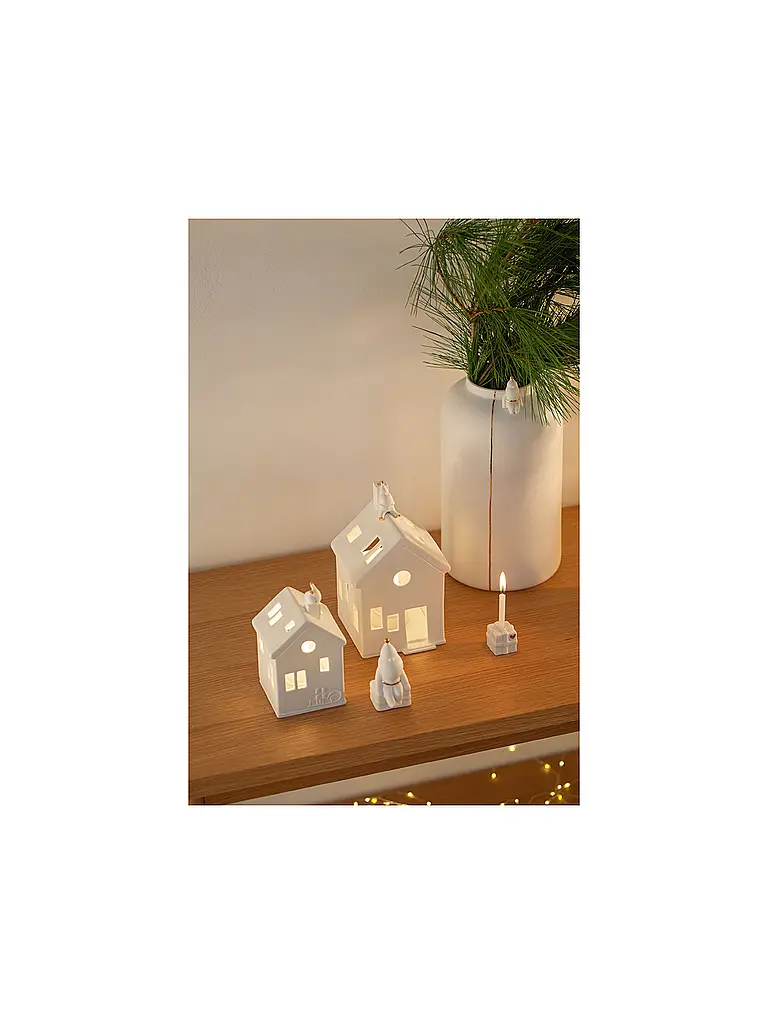 RAEDER | Weihnachts Lichthaus Warten auf Rudolf  | Weiss