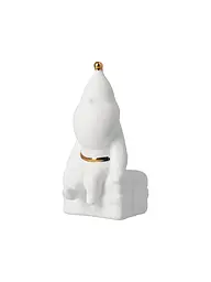 RAEDER | Weihnachts Porzellanfigur Santa  Packt Geschenke  | Weiss