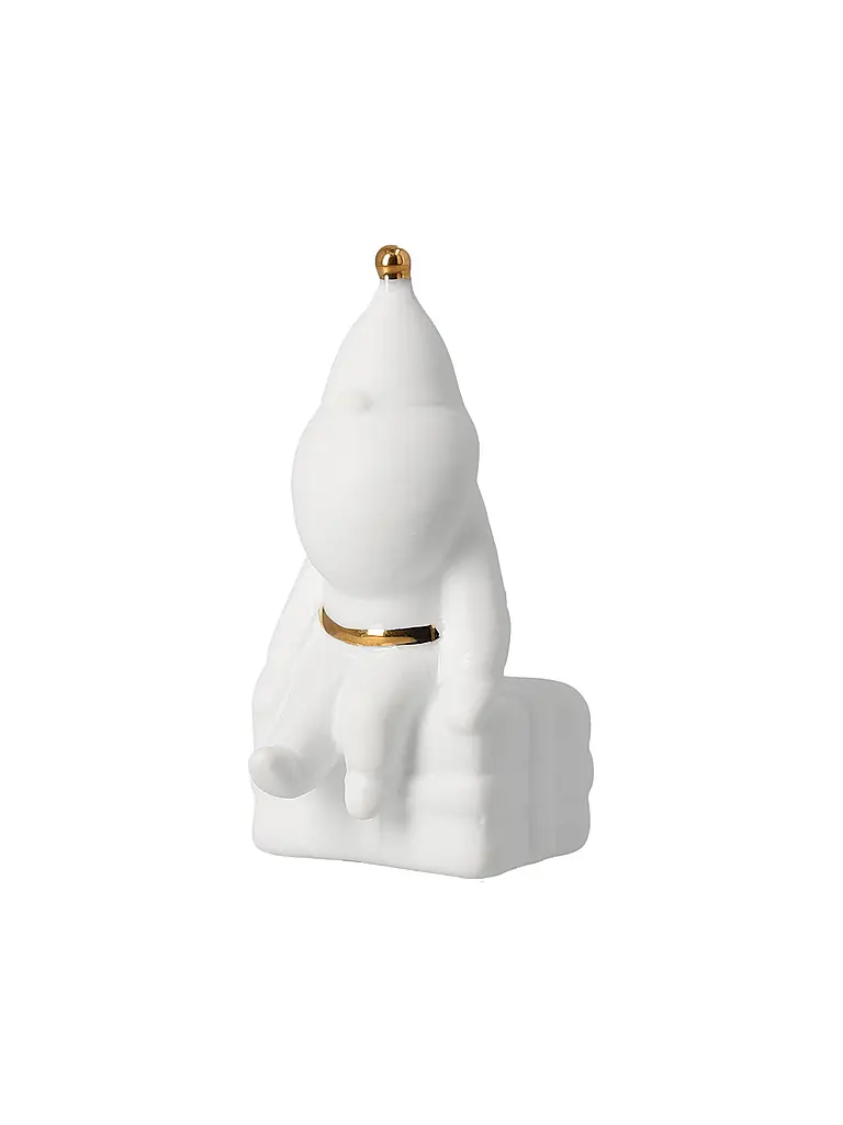 RAEDER | Weihnachts Porzellanfigur Santa Sitz | Weiss