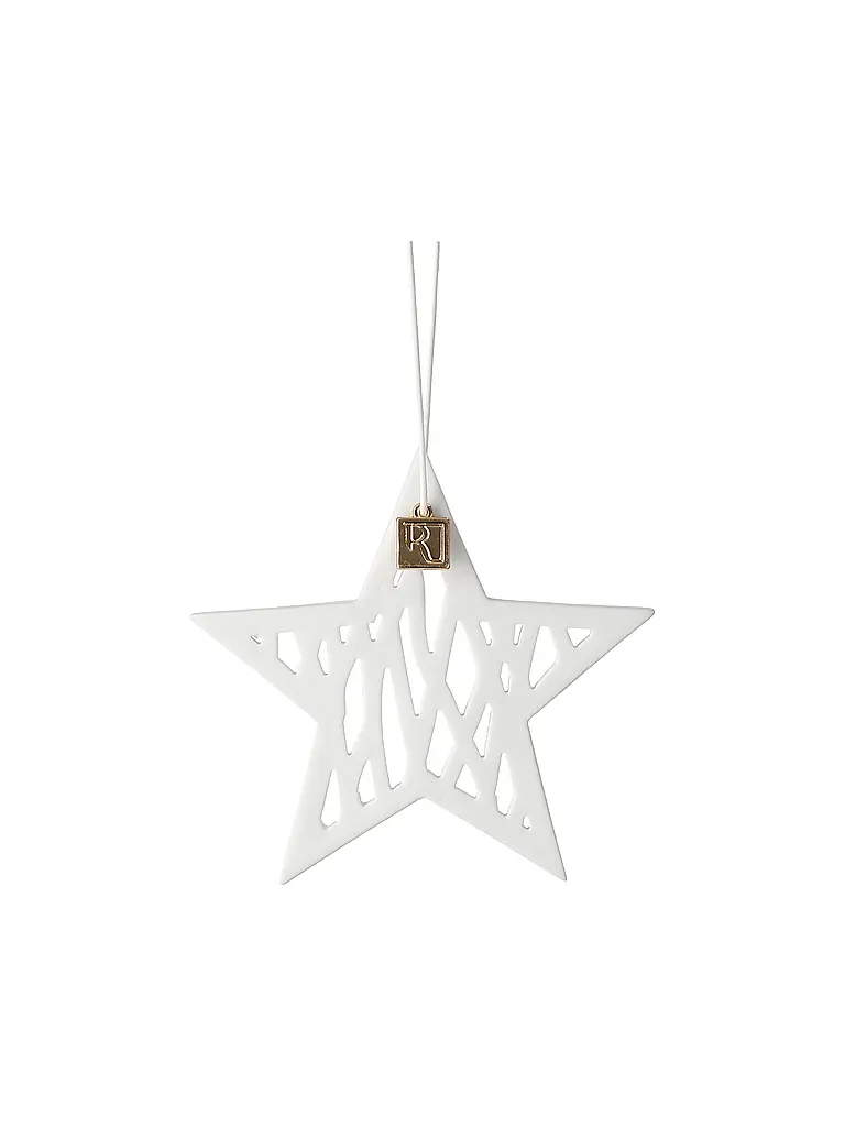 RAEDER | Weihnachts Stern Anhänger 8x8cm Weiss | Weiss