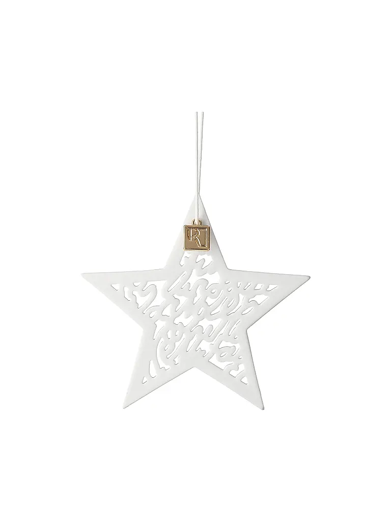 RAEDER | Weihnachts Stern Anhänger 8x8cm Weiss | Weiss