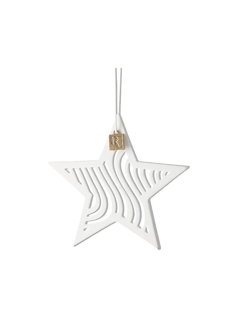 RAEDER | Weihnachts Stern Anhänger 8x8cm Weiss | Weiss