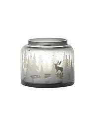 RAEDER | Weihnachts Wintervase Waldlantschaft  | Hellgrau