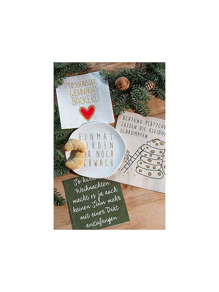 RAEDER | Weihnachts-Servietten 25x25cm  | Beige