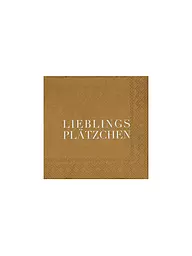 RAEDER | Weihnachts-Servietten 25x25cm LIEBLINGS PLÄTZCHEN | Braun