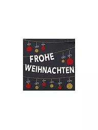 RAEDER | Weihnachts-Servietten 25x25cm WEIHNACHTSKUGELN  | Schwarz