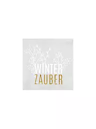 RAEDER | Weihnachts-Servietten 25x25cm WINTERZAUBER | Hellgrau