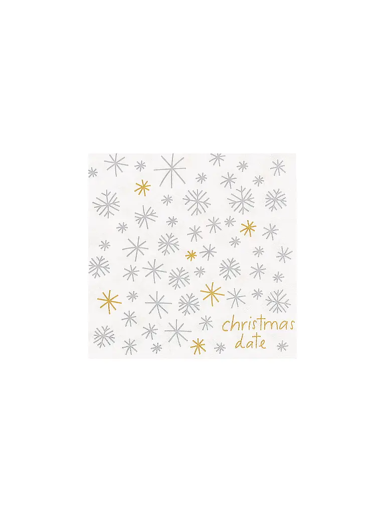 RAEDER | Weihnachts-Servietten 33x33cm  | Weiss