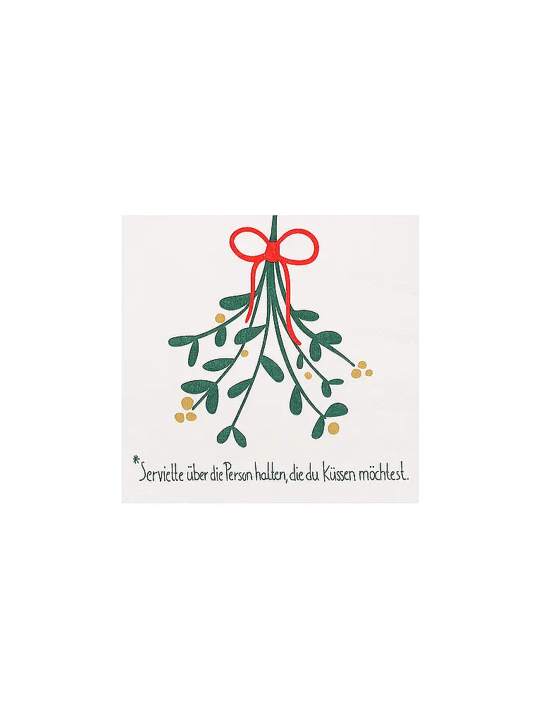 RAEDER | Weihnachts-Servietten 33x33cm  | Weiss