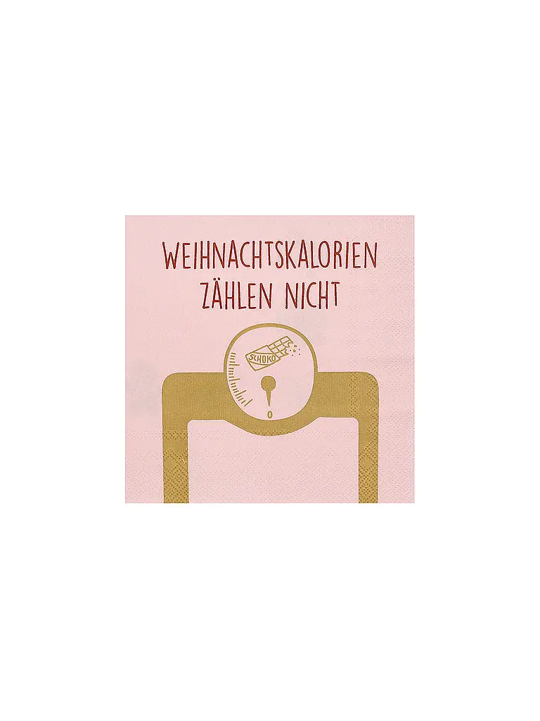 RAEDER | Weihnachts-Servietten 33x33cm  | Rosa