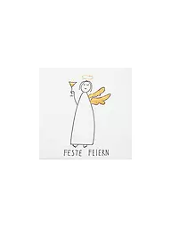 RAEDER | Weihnachts-Servietten 33x33cm FESTE FEIERN | Weiss