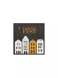 RAEDER | Weihnachts-Servietten 33x33cm FROHES FEST | Dunkelblau