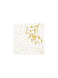 RAEDER | Weihnachts-Servietten 33x33cm MISTELZWEIG | Weiss
