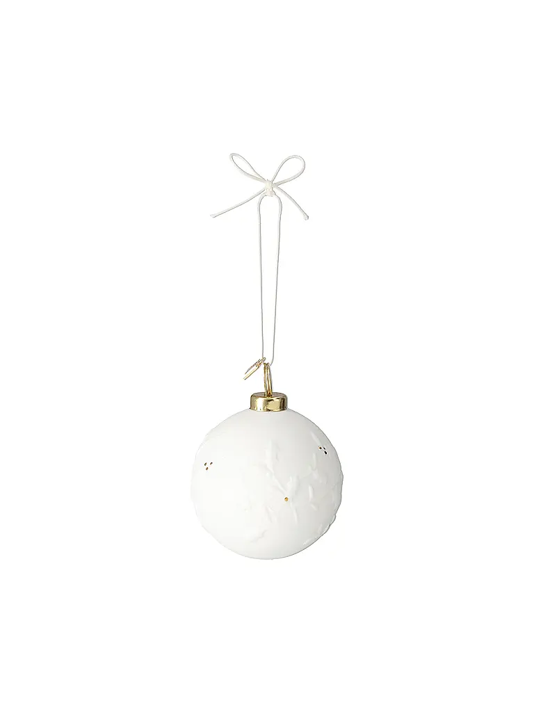 RAEDER | Weihnachtskugel 6cm Mistelzweig | Weiss