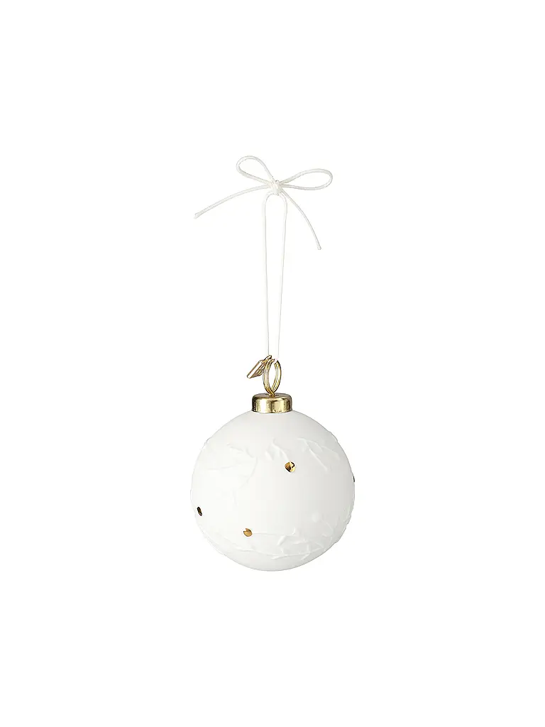 RAEDER | Weihnachtskugel 6cm Winterzweig | Weiss
