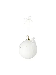 RAEDER | Weinachtskugel 8cm Vogel  | Weiss