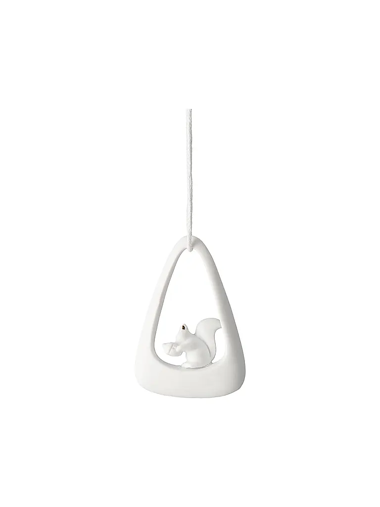 RAEDER | Weihnachtsornament Eichhörnchen  | Weiss