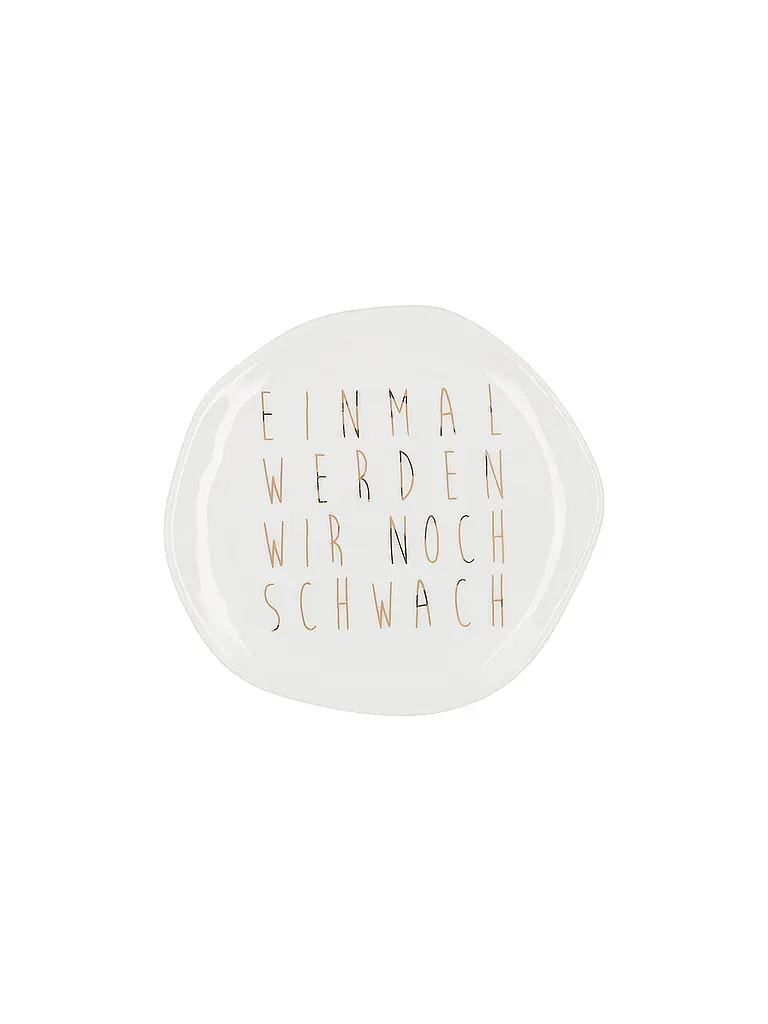 RAEDER | Weihnachtsteller 14cm EINMAL WERDEN WIR... | Weiss