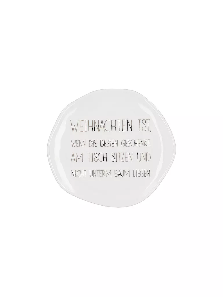 RAEDER | Weihnachtsteller 14cm WEIHNACHTEN IST... | Weiss
