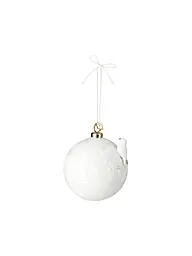 RAEDER | Weinachtskugel 8cm Vogel  | Weiss