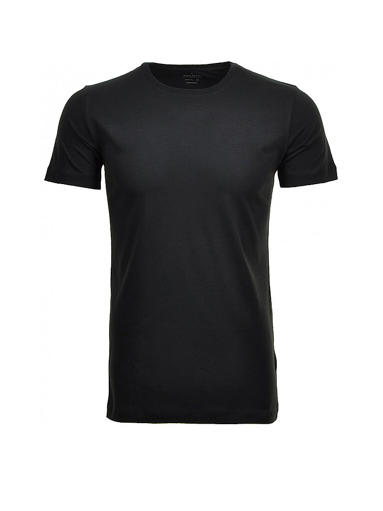 RAGMAN T-Shirt 2er Pkg schwarz | S