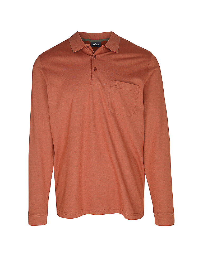 RAGMAN Poloshirt orange S herren