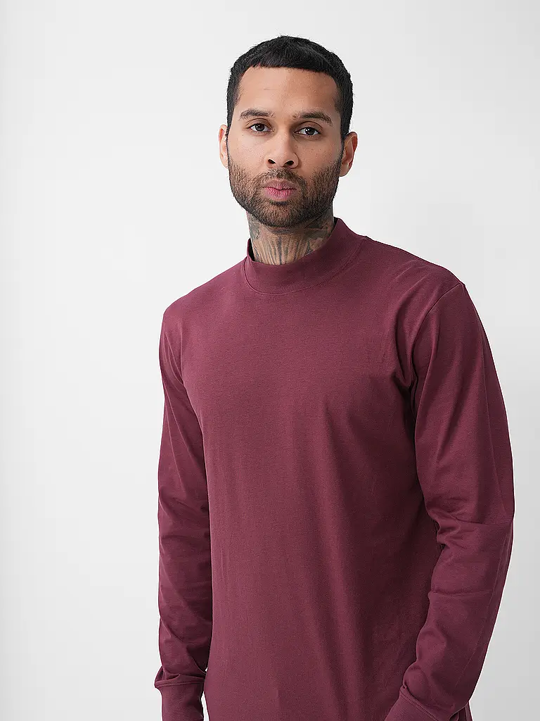 RAGMAN | Rollkragenshirt  | Dunkelrot