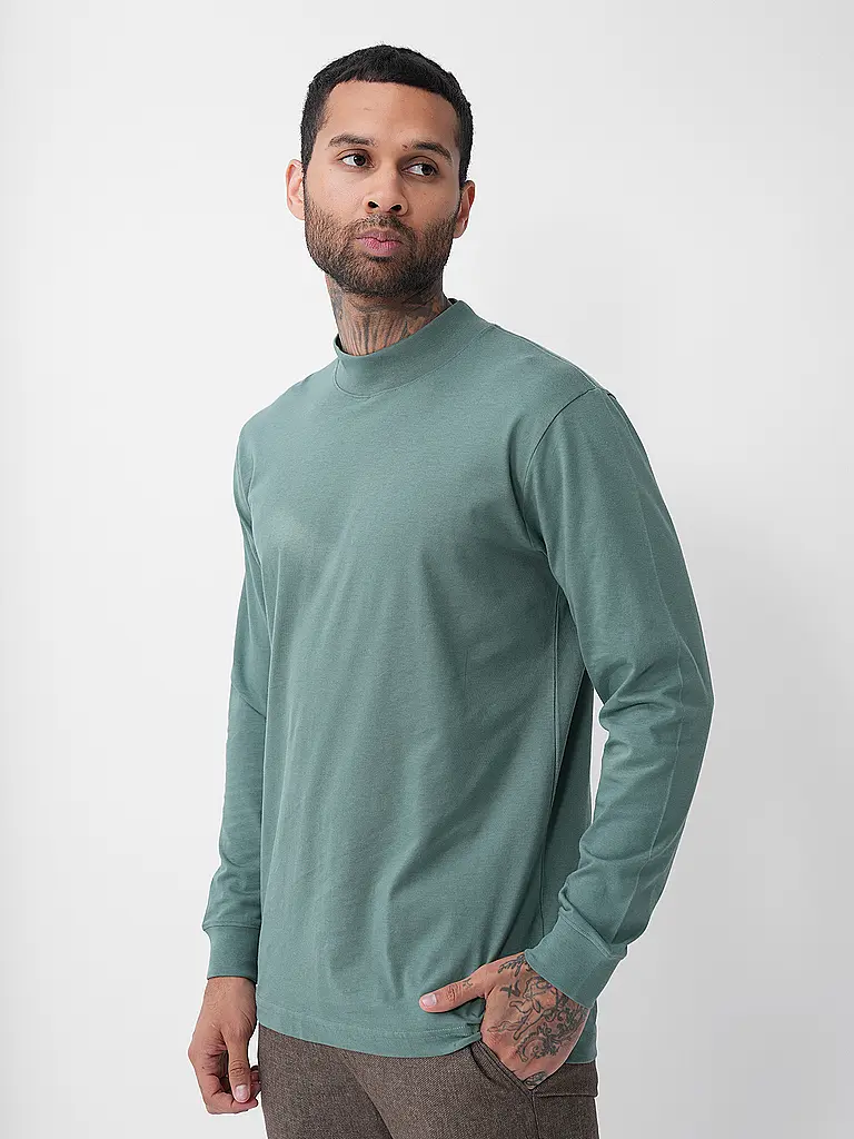 RAGMAN | Rollkragenshirt  | Grün