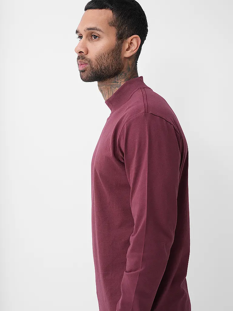 RAGMAN | Rollkragenshirt  | Dunkelrot