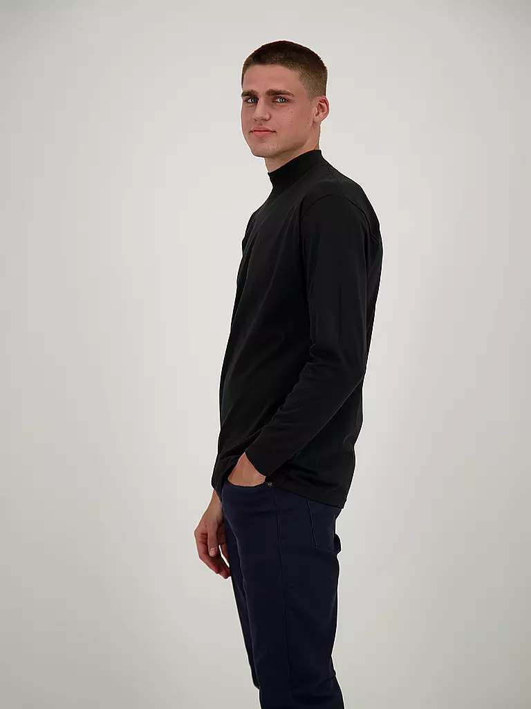 RAGMAN | Rollkragenshirt | schwarz