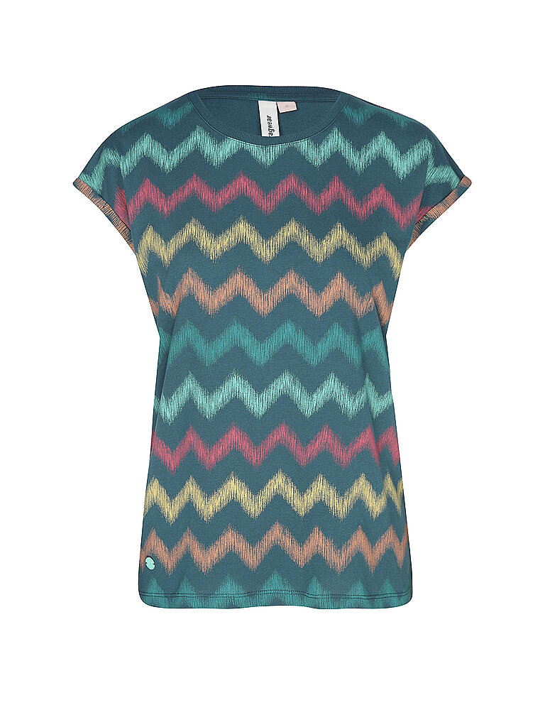 T-Shirt DIONA PRINT petrol XS damen