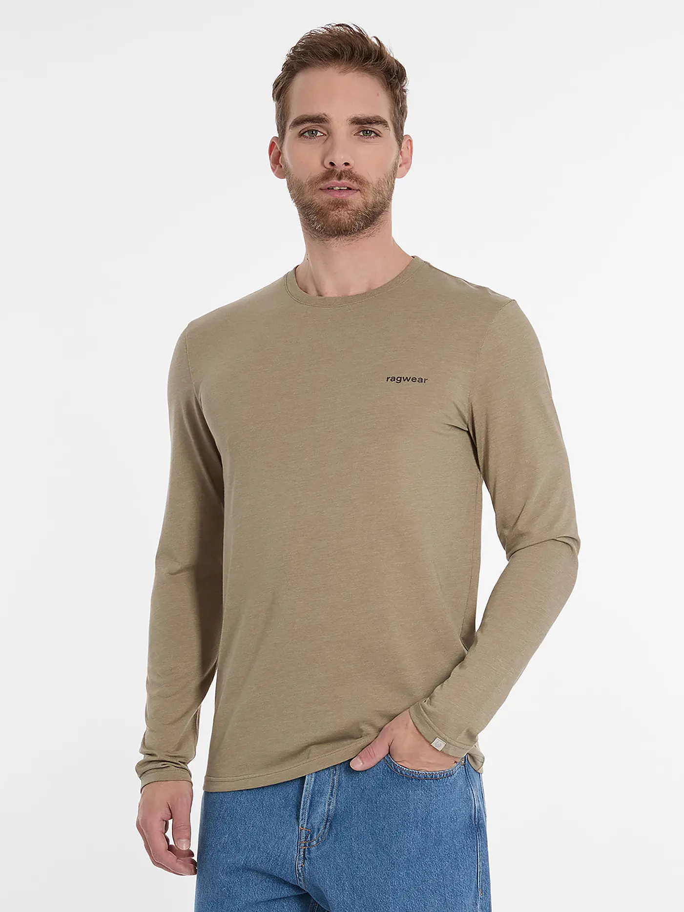 RAGWEAR | Langarmshirt ZACHARI  | grün