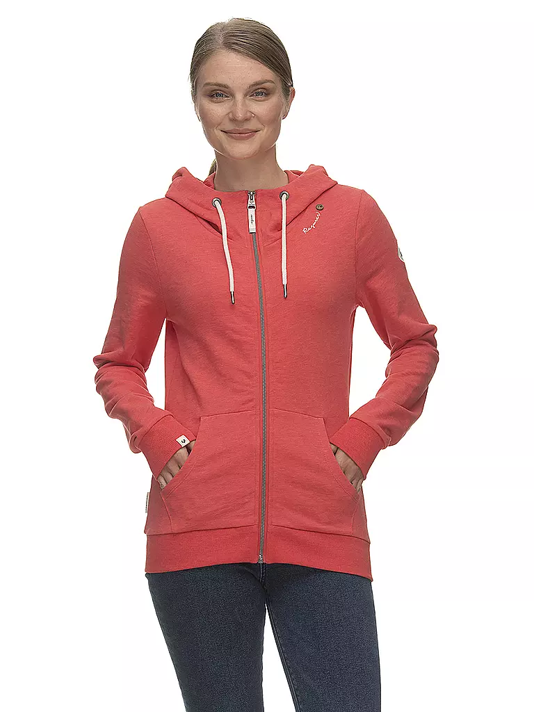 RAGWEAR | Sweatjacke FLORA  | rot