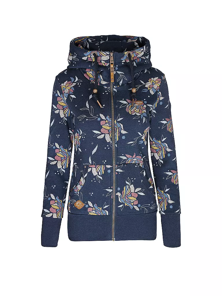 RAGWEAR | Sweatjacke NESKA FLOWER | dunkelblau