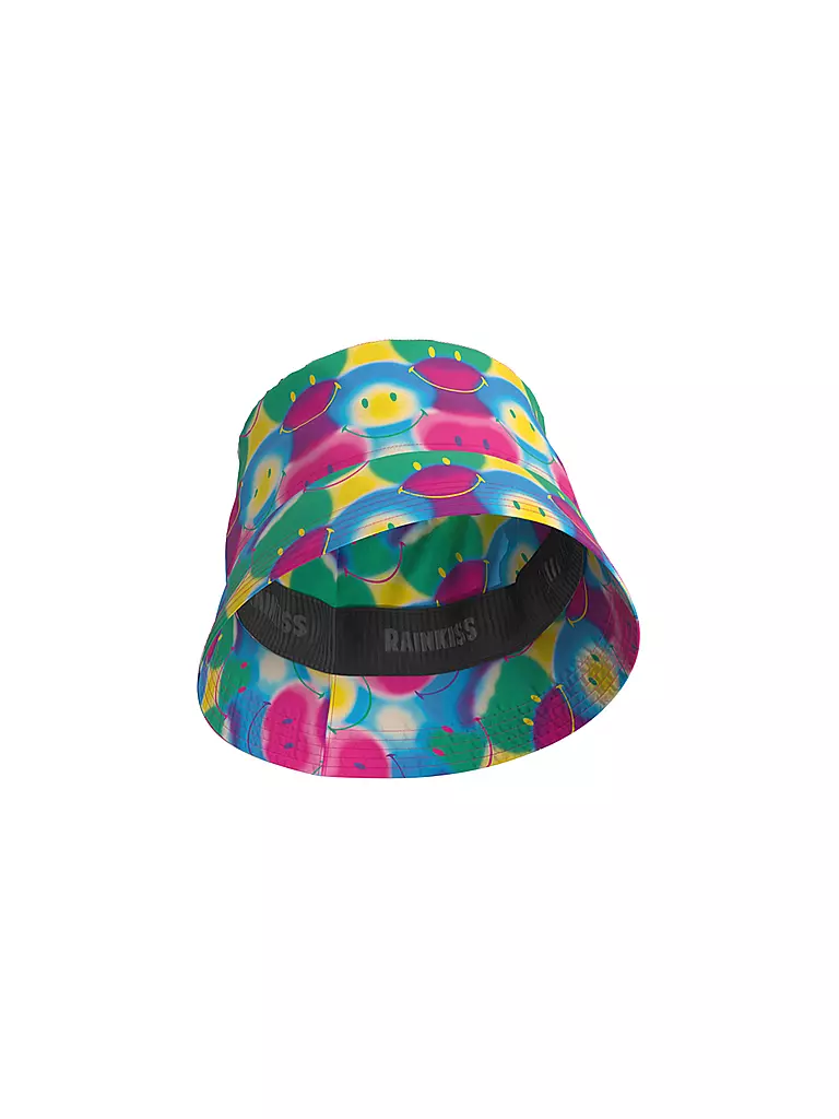 RAINKISS | Regen Fischerhut - Bucket Hat Rainbow Smile | schwarz