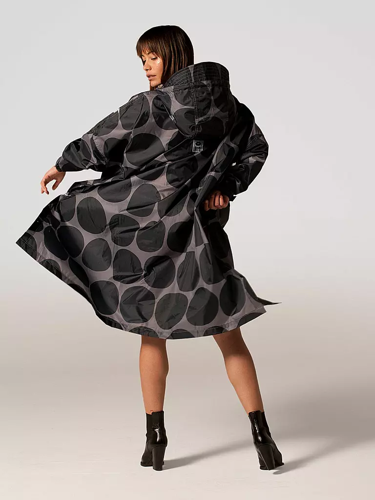 RAINKISS | Regenjacke - Regenponcho Black Polka | petrol